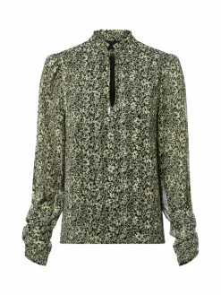 BOSS Orange Blusen<Damen Blusenshirt - Berodeo schwarz vanille gemustert