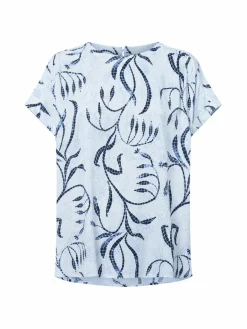 soyaconcept® Blusen<Damen Blusenshirt - Sabira hellblau marine gemustert