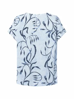 soyaconcept® Blusen<Damen Blusenshirt - Sabira hellblau marine gemustert