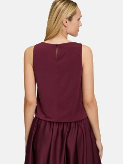 Vera Mont Blusen<Damen Blusentop bordeaux uni