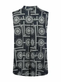 Marc O'Polo Blusen<Damen Blusentop marine beige gemustert