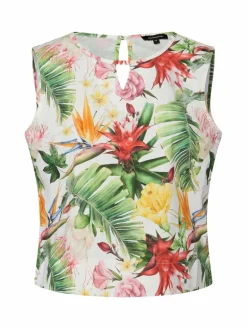 More & More Blusen<Damen Blusentop ecru mehrfarbig bedruckt