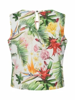 More & More Blusen<Damen Blusentop ecru mehrfarbig bedruckt