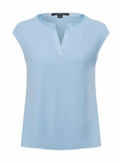 comma Blusen<Damen Blusentop hellblau uni