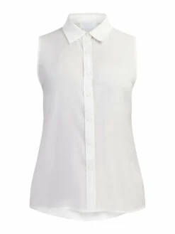 Usha Blusen<Damen Blusentop weiß uni