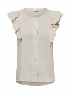 Nümph Blusen<Damen Blusentop - Nuyngva beige uni