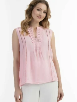 Damen Usha Blusen>Damen Blusentop mit Spitze