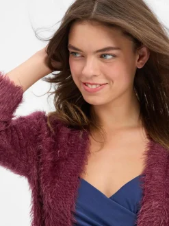 VM Pullover & Strickjacken<Damen Bolero bordeaux uni