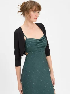 VM Blazer<Damen Bolero schwarz uni