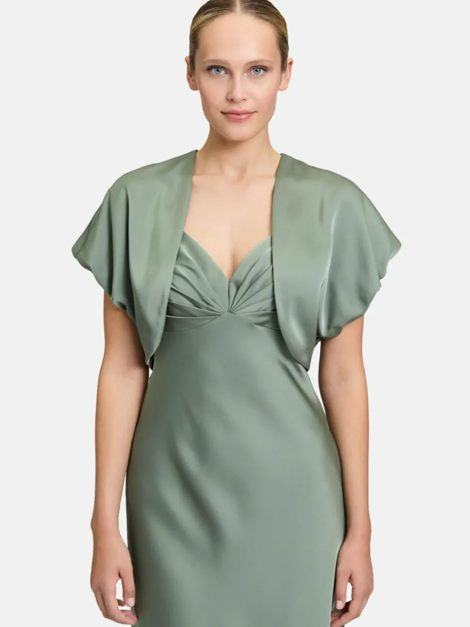 Vera Mont Blazer<Damen Bolero-Jacke grün uni