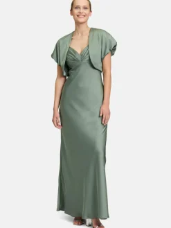 Vera Mont Blazer<Damen Bolero-Jacke grün uni