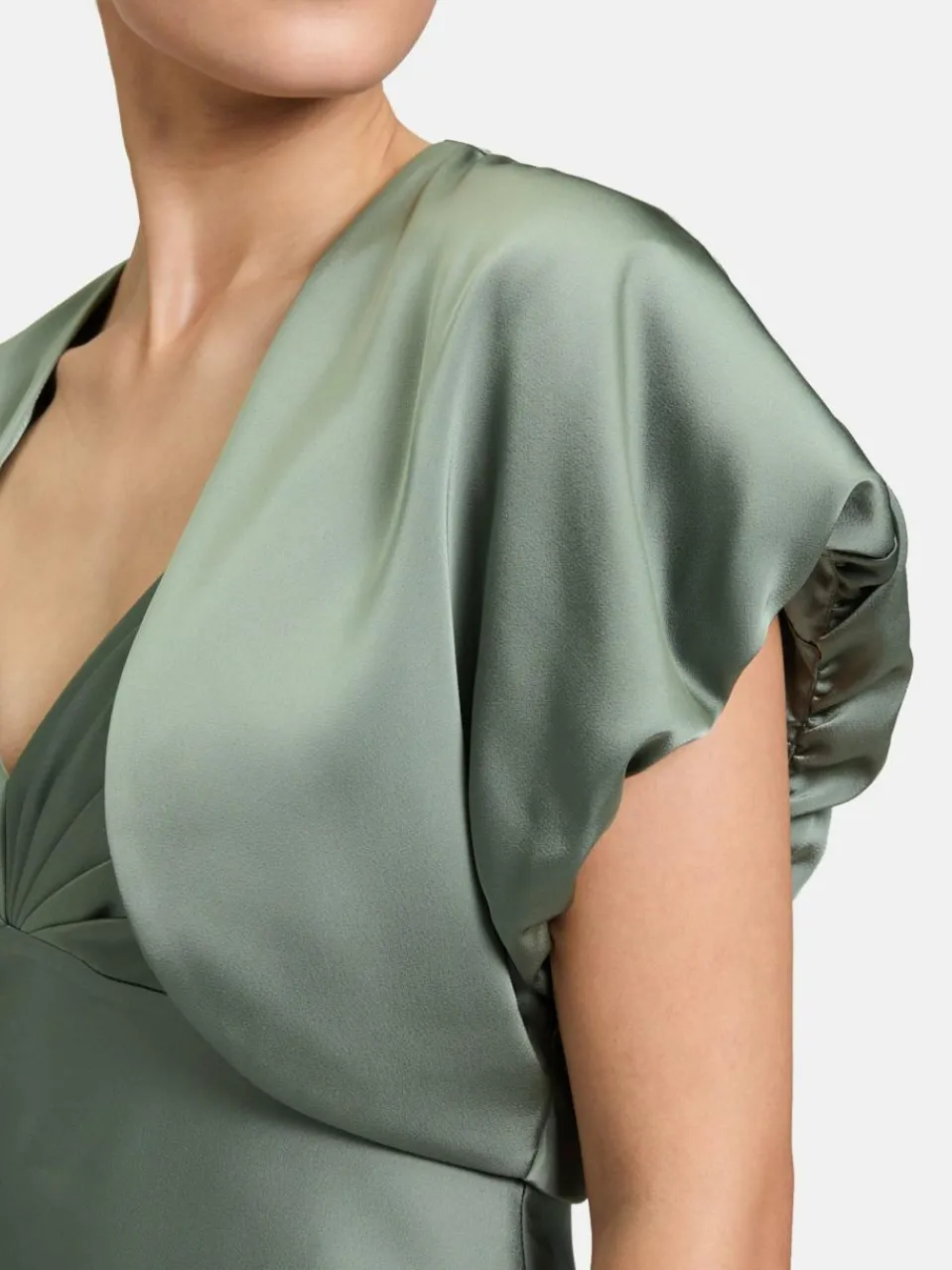 Vera Mont Blazer<Damen Bolero-Jacke grün uni