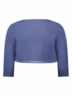 Vera Mont Pullover & Strickjacken<Damen Bolero-Jacke blau uni