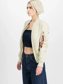 Alpha Industries Jacken & Westen<Damen Bomberjacke weiß uni