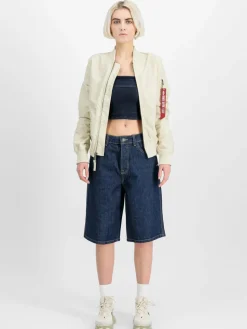 Alpha Industries Jacken & Westen<Damen Bomberjacke weiß uni