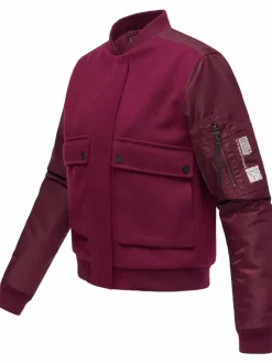 Navahoo Jacken & Westen<Damen Bomberjacke - Willstehaben 14 lila uni