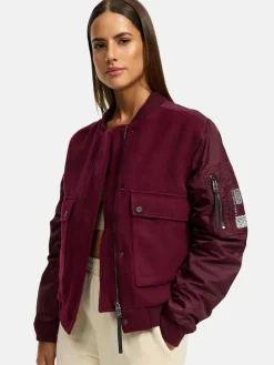 Navahoo Jacken & Westen<Damen Bomberjacke - Willstehaben 14 lila uni