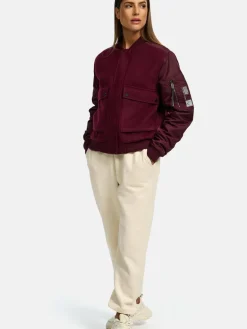 Navahoo Jacken & Westen<Damen Bomberjacke - Willstehaben 14 lila uni