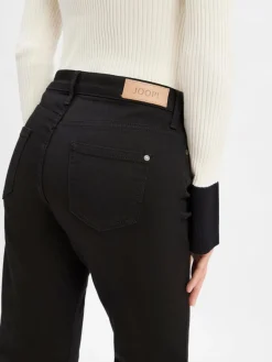 JOOP! Jeans<Damen Bootcut-Jeans - Miriam schwarz uni