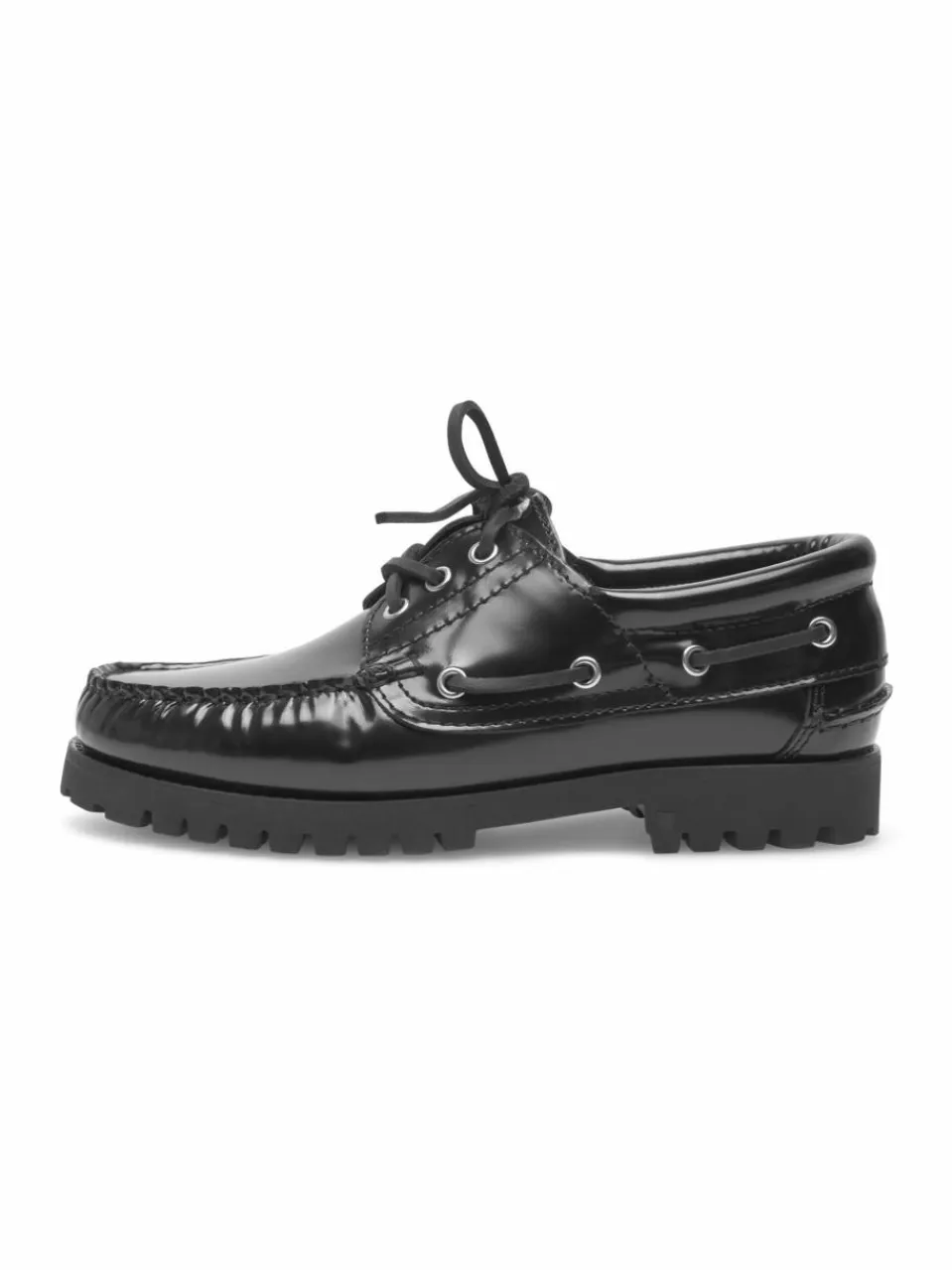 Henry Stevens Schnürschuhe<Damen Bootsschuh – Morgan W DS schwarz uni