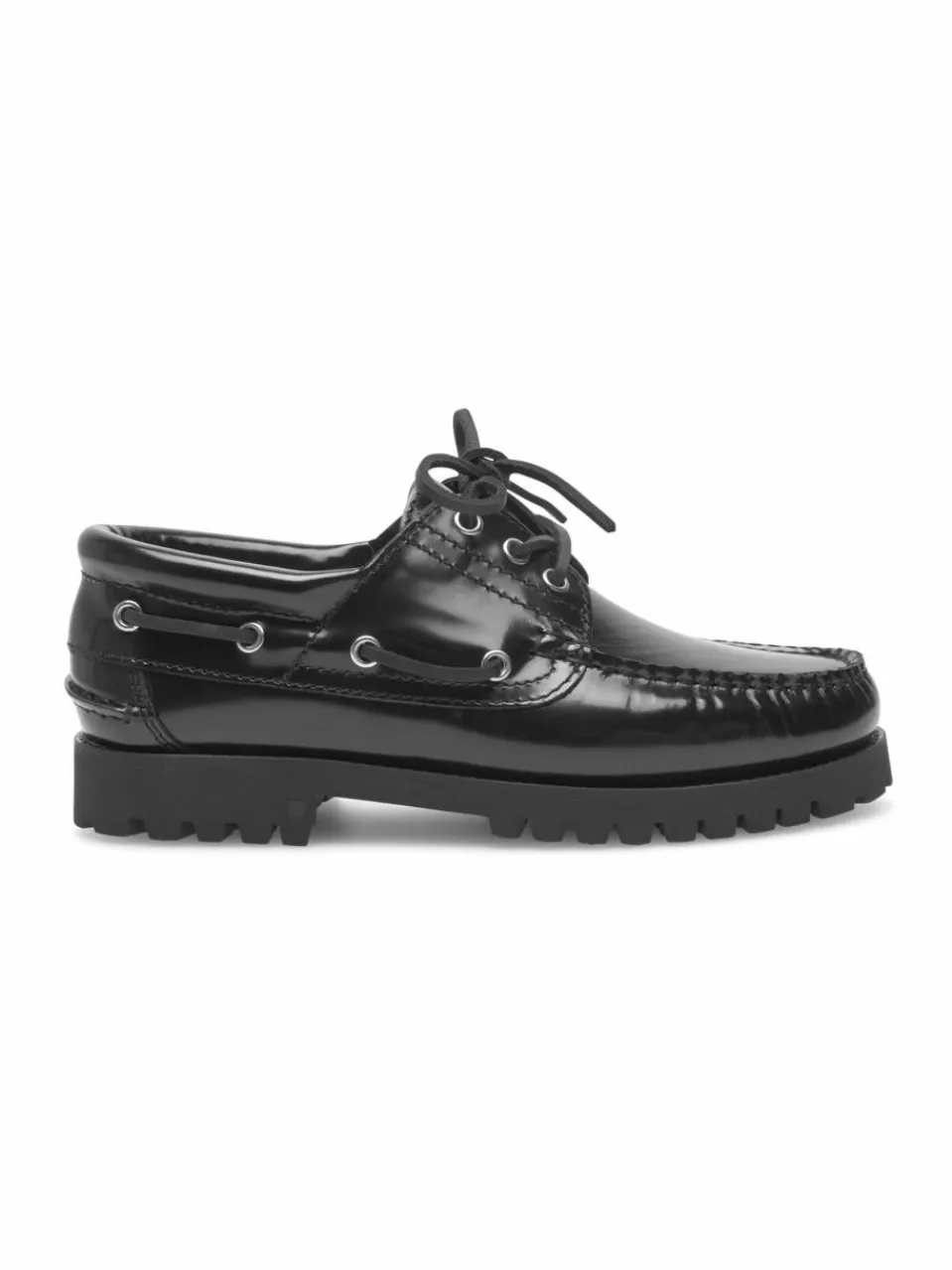 Henry Stevens Schnürschuhe<Damen Bootsschuh – Morgan W DS schwarz uni