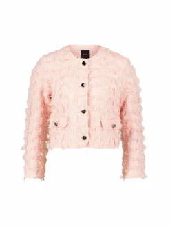 zero Blazer<Damen Bouclè-Blazer pink uni