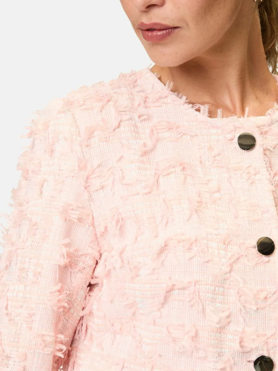 zero Blazer<Damen Bouclè-Blazer pink uni