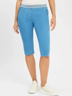 TONI Hosen<Damen Caprihose - Sue blau uni