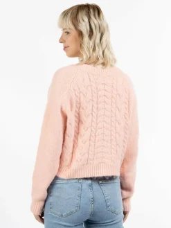 MyMo Pullover & Strickjacken<Damen Cardigan rosa gemustert
