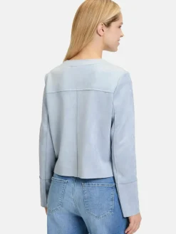 Cartoon Blazer<Damen Casual-Jacke blau aqua uni