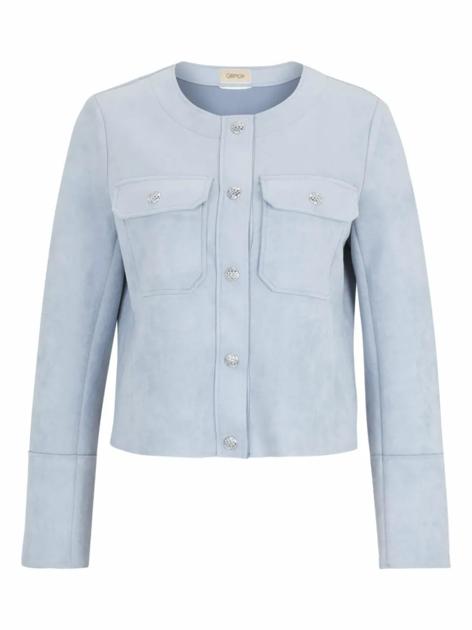 Cartoon Blazer<Damen Casual-Jacke blau aqua uni