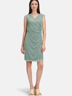 Cartoon Kleider<Damen Casual-Kleid mehrfarbig petrol gemustert