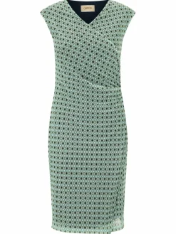 Cartoon Kleider<Damen Casual-Kleid mehrfarbig petrol gemustert