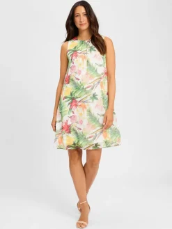 Damen More & More Kleider>Damen Chiffonkleid