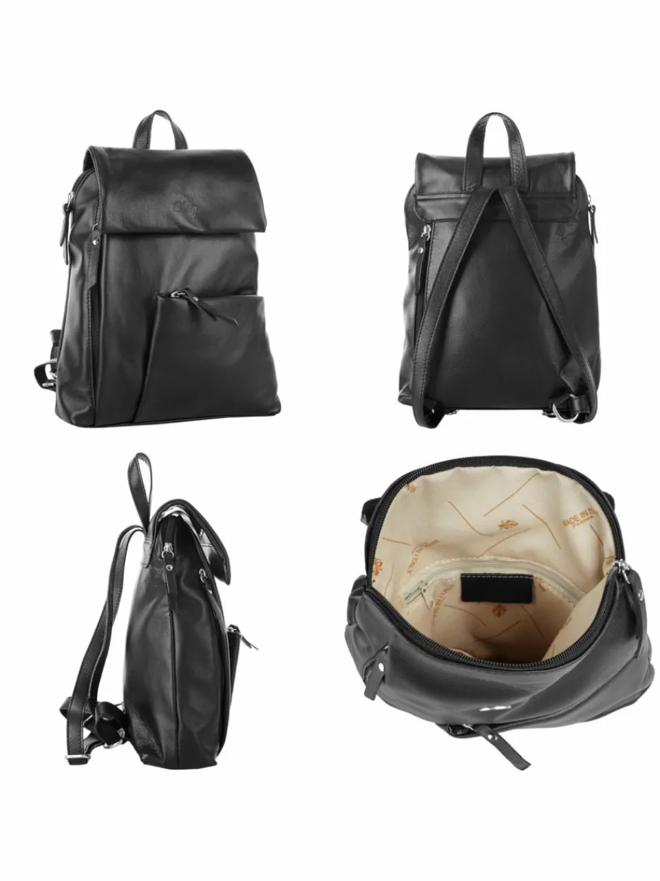 Cluty Taschen & Rucksäcke<Damen Cityrucksack schwarz uni