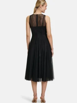 Vera Mont Kleider<Damen Cocktailkleid schwarz uni