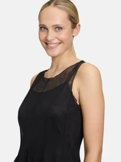 Vera Mont Kleider<Damen Cocktailkleid schwarz uni