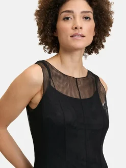 Vera Mont Kleider<Damen Cocktailkleid schwarz uni