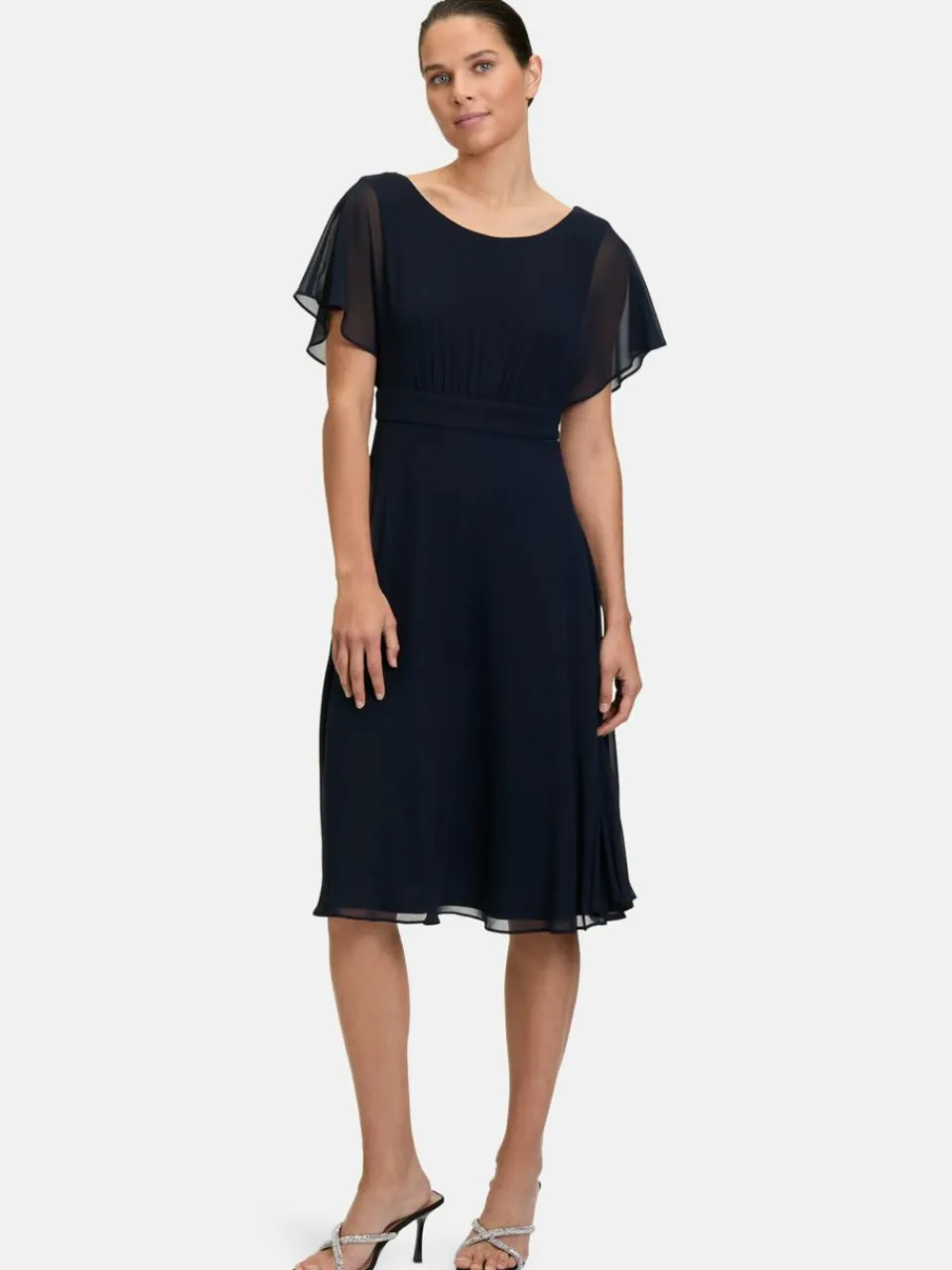 Vera Mont Kleider<Damen Cocktailkleid marine blau uni