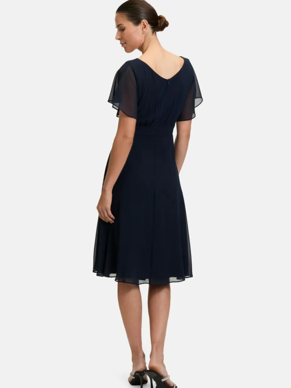 Vera Mont Kleider<Damen Cocktailkleid marine blau uni