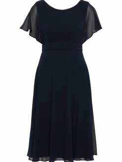Vera Mont Kleider<Damen Cocktailkleid marine blau uni