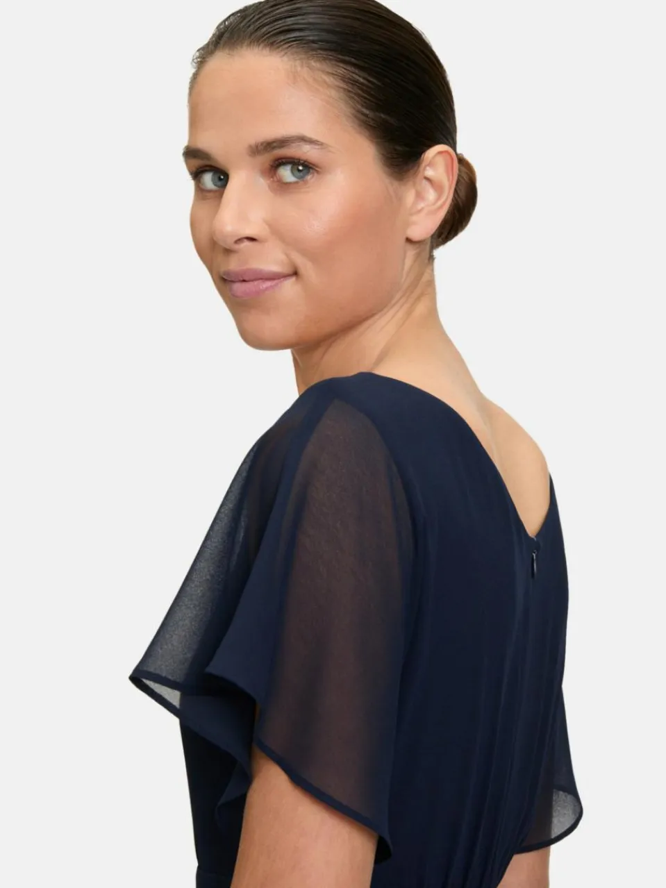 Vera Mont Kleider<Damen Cocktailkleid marine blau uni