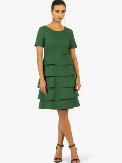 Kraimod Kleider<Damen Cocktailkleid grün uni