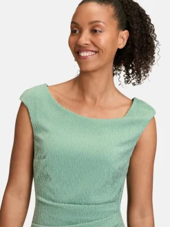 Vera Mont Kleider<Damen Cocktailkleid grün mint gestreift