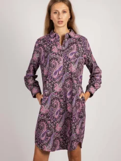 Vicci Germany Kleider<Damen Cordkleid lila gemustert