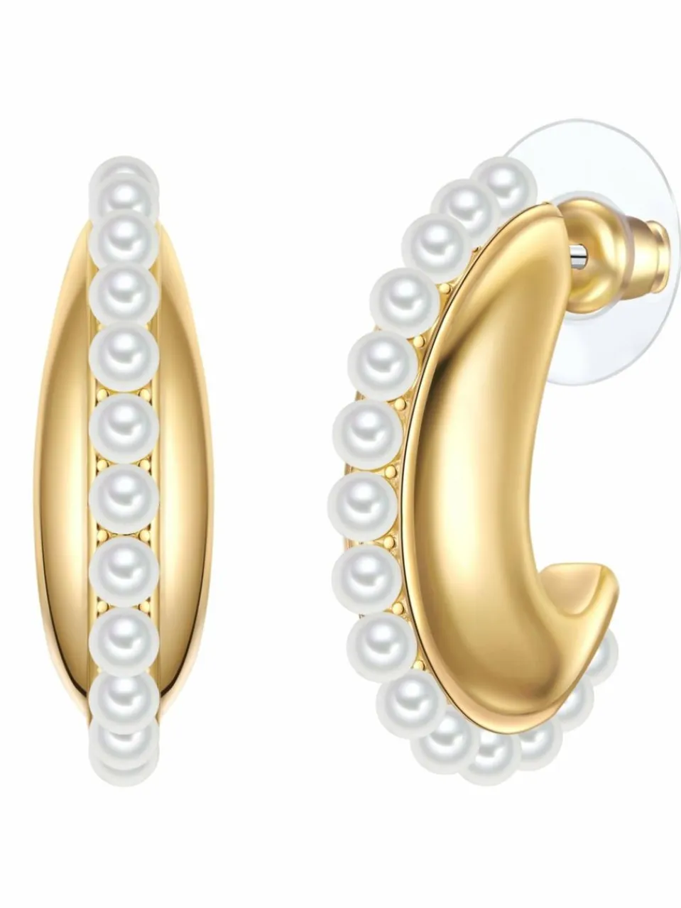 Yokoamii Schmuck<Damen Creolen gold uni