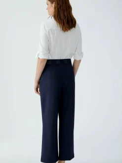 Oui Hosen<Damen Culotte blau uni