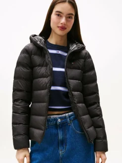 Tommy Jeans Jacken & Westen<Damen Daunenjacke schwarz uni