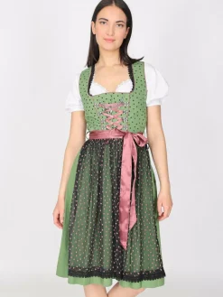 JCC Kleider<Damen Dirndl oliv gemustert