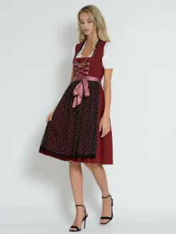 JCC Kleider<Damen Dirndl rot gemustert